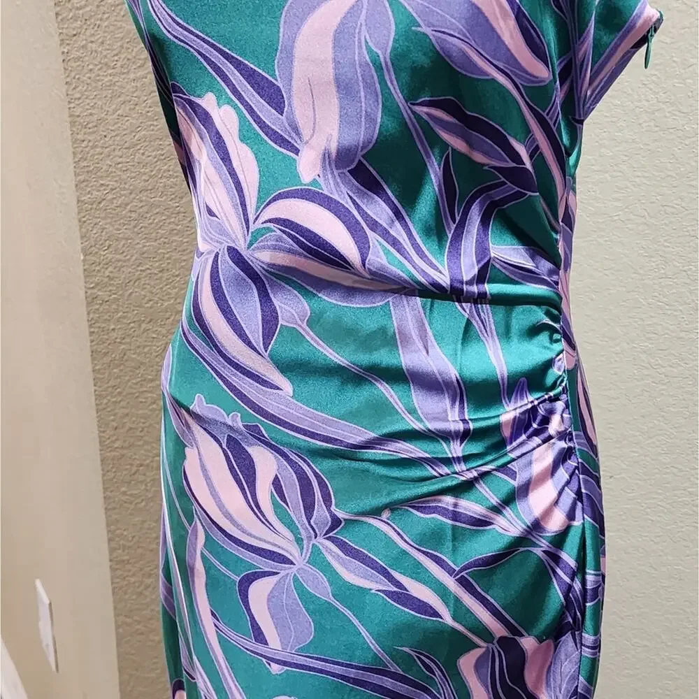 House of Harlow 1960 x Revolve 60s 70s vibes satin maxi dress size medium new - Picture 4 of 10